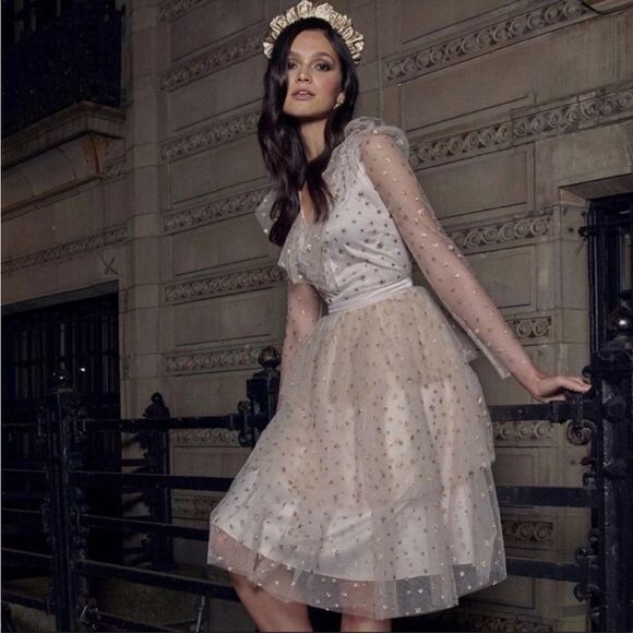 Rachel Parcell Gold Star Long Sleeve Dress - Picture 1 of 7